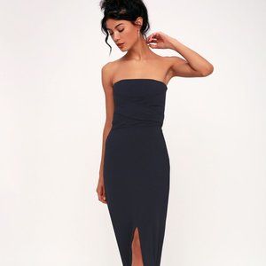 Lulu's Own The Night Navy Blue Maxi Dress